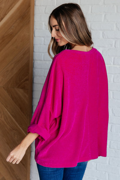 Pink Thoughts Chenille Blouse - Ruby Rebellion