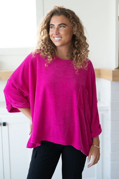 Pink Thoughts Chenille Blouse - Ruby Rebellion