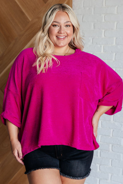 Pink Thoughts Chenille Blouse - Ruby Rebellion
