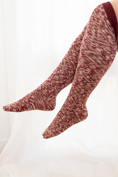 Pure Luxury Lounge Socks Set of 3 - Ruby Rebellion