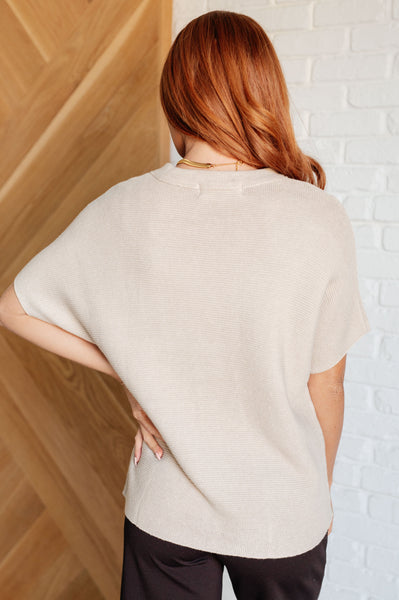 Relaxing Away Dolman Sleeve Knit Top in Taupe - Ruby Rebellion