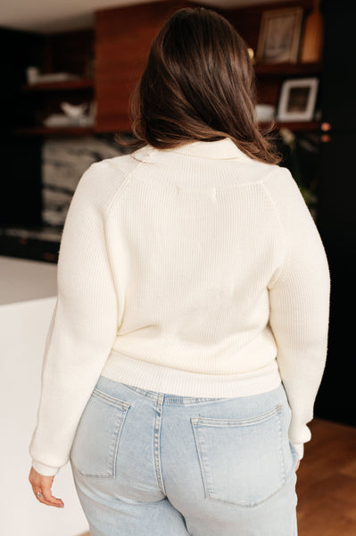 Requisite Request Surplice Crop Sweater - Ruby Rebellion