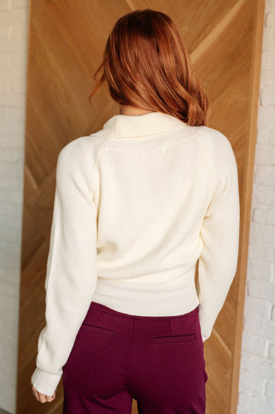 Requisite Request Surplice Crop Sweater - Ruby Rebellion