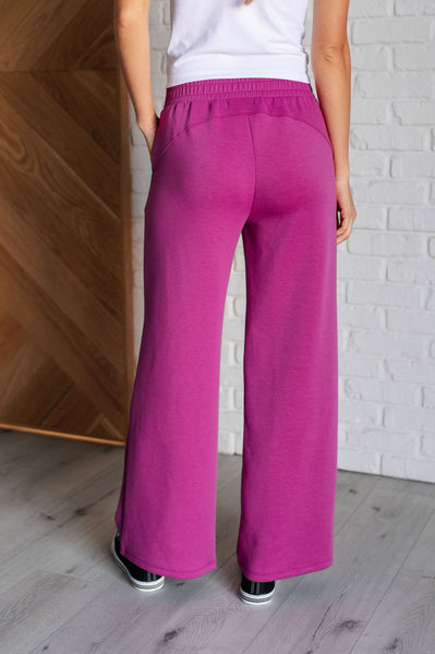 Resort Travel Wide Leg Crop Pant in Magenta - Ruby Rebellion