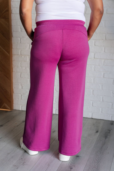 Resort Travel Wide Leg Crop Pant in Magenta - Ruby Rebellion
