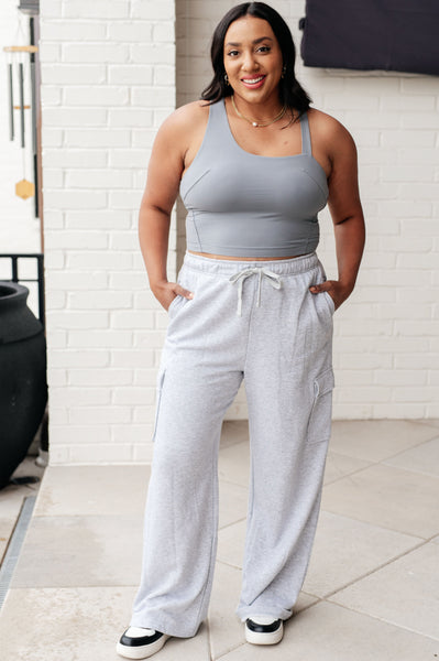 Doing it For Me Asymmetrical Tank in Rhino Grey - Ruby Rebellion