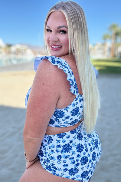 Samoa Floral Swim Top - Ruby Rebellion