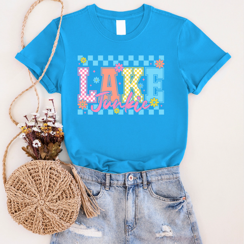Checkered Lake Junkie  Graphic Tee