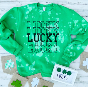 Lucky (Vintage Print) Bleached Sweatshirt