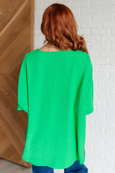 Set the Expectation V-Neck Top - Ruby Rebellion