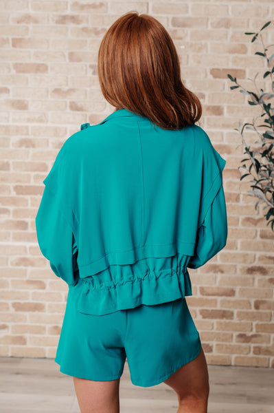 She's Got Game Cropped Jacket - Ruby Rebellion