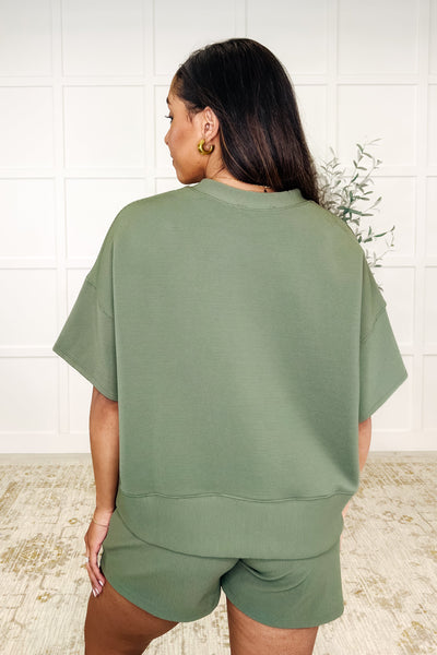 Slow Sunday Ribbed Knit Set in Light Olive - Ruby Rebellion