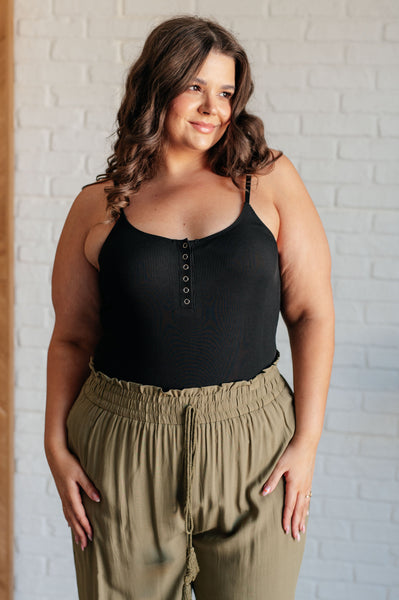 Snap it Up Spaghetti Strap Bodysuit - Ruby Rebellion