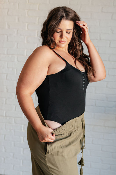 Snap it Up Spaghetti Strap Bodysuit - Ruby Rebellion
