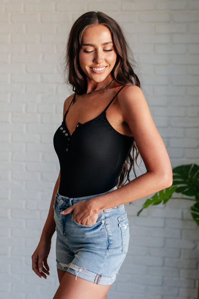 Snap it Up Spaghetti Strap Bodysuit - Ruby Rebellion