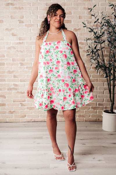 Soul Tied Floral Dress in Pink - Ruby Rebellion