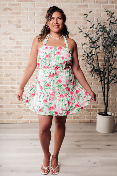 Soul Tied Floral Dress in Pink - Ruby Rebellion