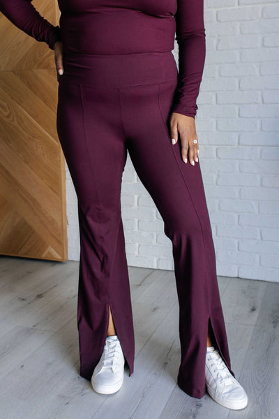 Stamina Stride Flare Leggings in Cassis - Ruby Rebellion