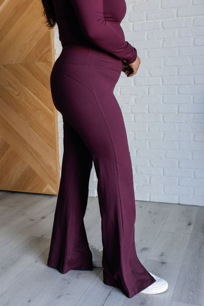 Stamina Stride Flare Leggings in Cassis - Ruby Rebellion