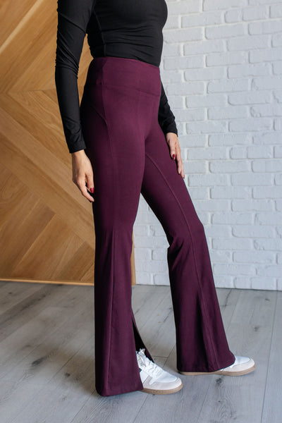 Stamina Stride Flare Leggings in Cassis - Ruby Rebellion