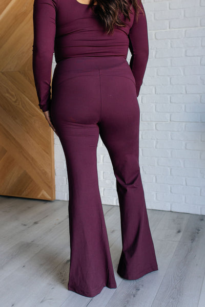 Stamina Stride Flare Leggings in Cassis - Ruby Rebellion