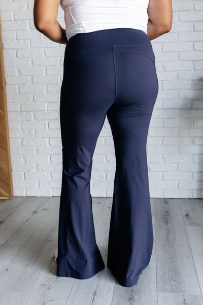 Stamina Stride Flare Leggings in Navy - Ruby Rebellion