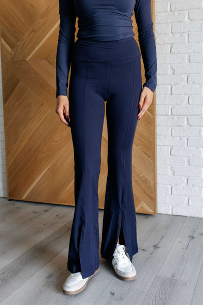 Stamina Stride Flare Leggings in Navy - Ruby Rebellion