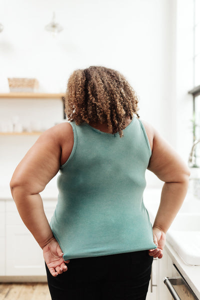 Stay Easy Tank In Aqua - Ruby Rebellion