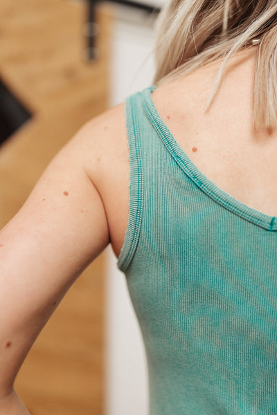 Stay Easy Tank In Aqua - Ruby Rebellion