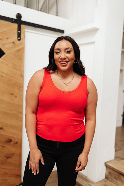Stay Easy Tank In Cherry - Ruby Rebellion