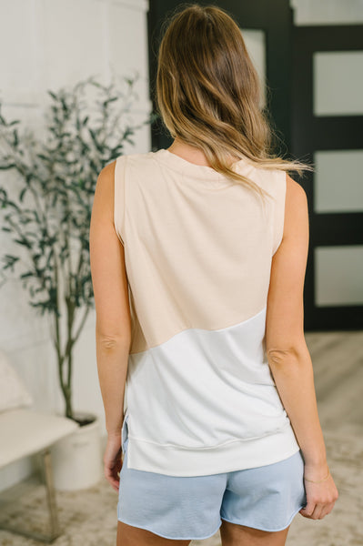 Steady Increase Color Block Sleeveless Top