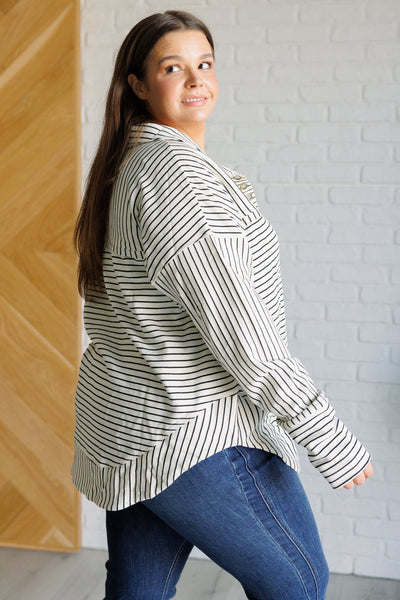 Striped Serendipity Pullover - Ruby Rebellion