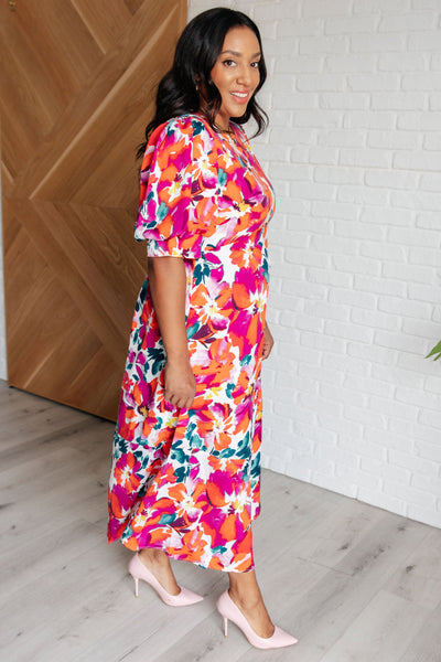 Stroll in the Park Floral Dress - Ruby Rebellion