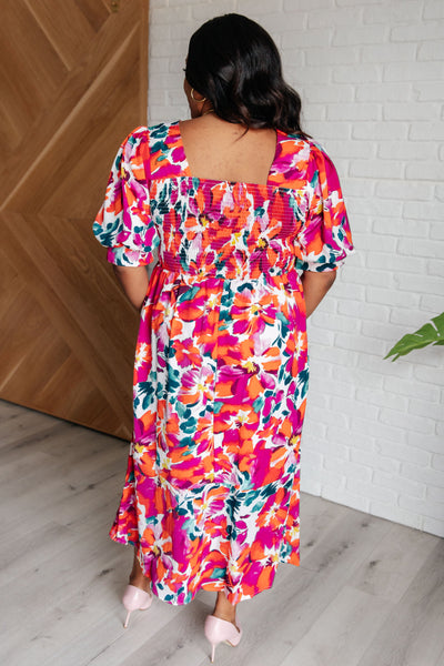Stroll in the Park Floral Dress - Ruby Rebellion