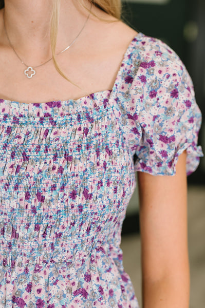 Sugar Talking Tiered Dress in Floral Print