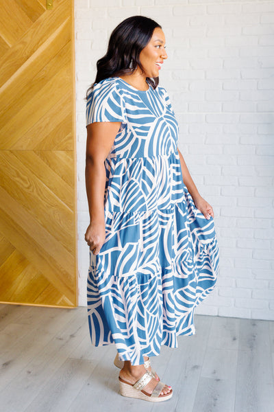 Surf Watch Tiered Midi Dress - Ruby Rebellion