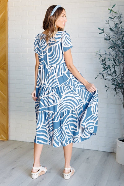 Surf Watch Tiered Midi Dress - Ruby Rebellion
