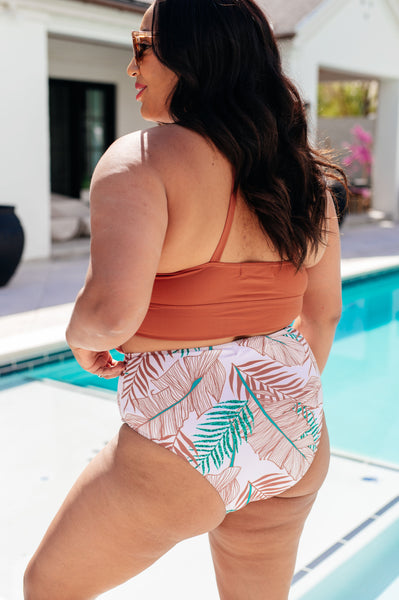 Tahiti Tropical Print Swim Bottoms - Ruby Rebellion