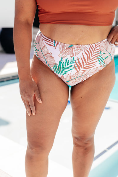 Tahiti Tropical Print Swim Bottoms - Ruby Rebellion