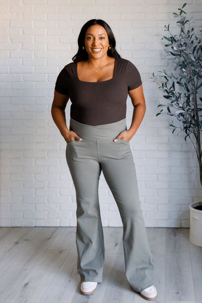 They're Not Like Us Square Neck Bodysuit in Espresso - Ruby Rebellion