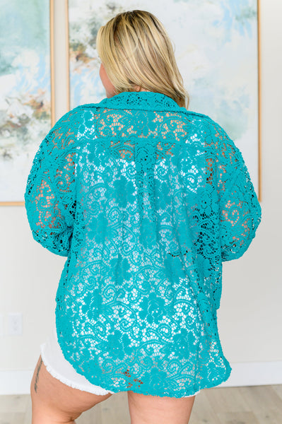 Topped with Lace Button Down - Ruby Rebellion