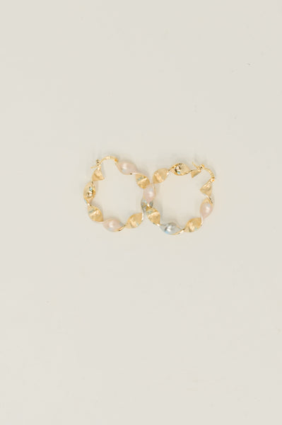 Twisted Sisters Plated Alloy Hoop Earrings - Ruby Rebellion
