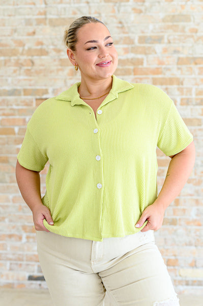 Two's Company Ribbed Button Down - Ruby Rebellion
