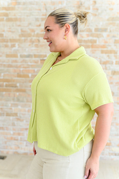Two's Company Ribbed Button Down - Ruby Rebellion