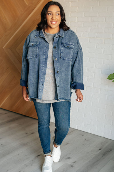 Unbothered Mineral Wash Top in Grey - Ruby Rebellion