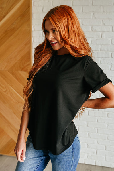 Uptown Crew T-Shirt in Black - Ruby Rebellion