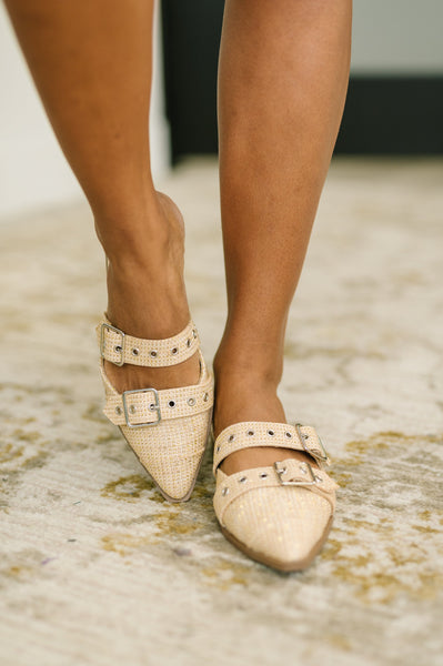 Usual Pointy Toe Double Buckle Flat - Ruby Rebellion