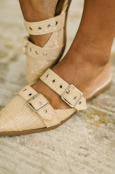 Usual Pointy Toe Double Buckle Flat - Ruby Rebellion