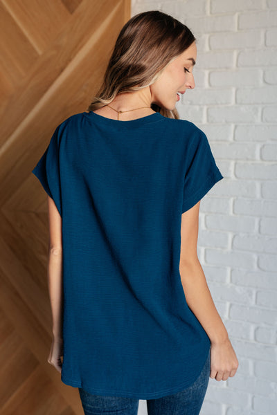 Very Much Needed V-Neck Top in Teal - Ruby Rebellion