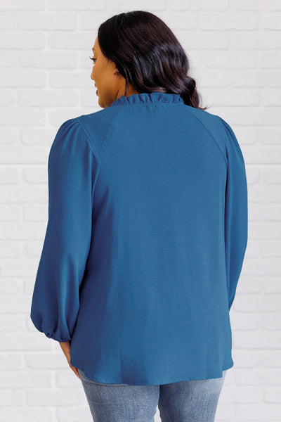 We Believe Keyhole Tie Detail Blouse - Ruby Rebellion
